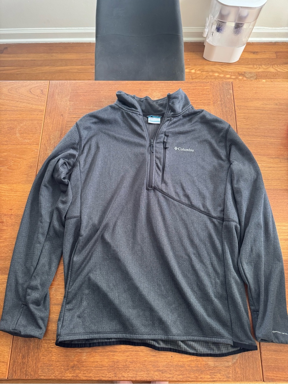 Columbia Men's Charcoal Gray Quarter-Zip Pullover